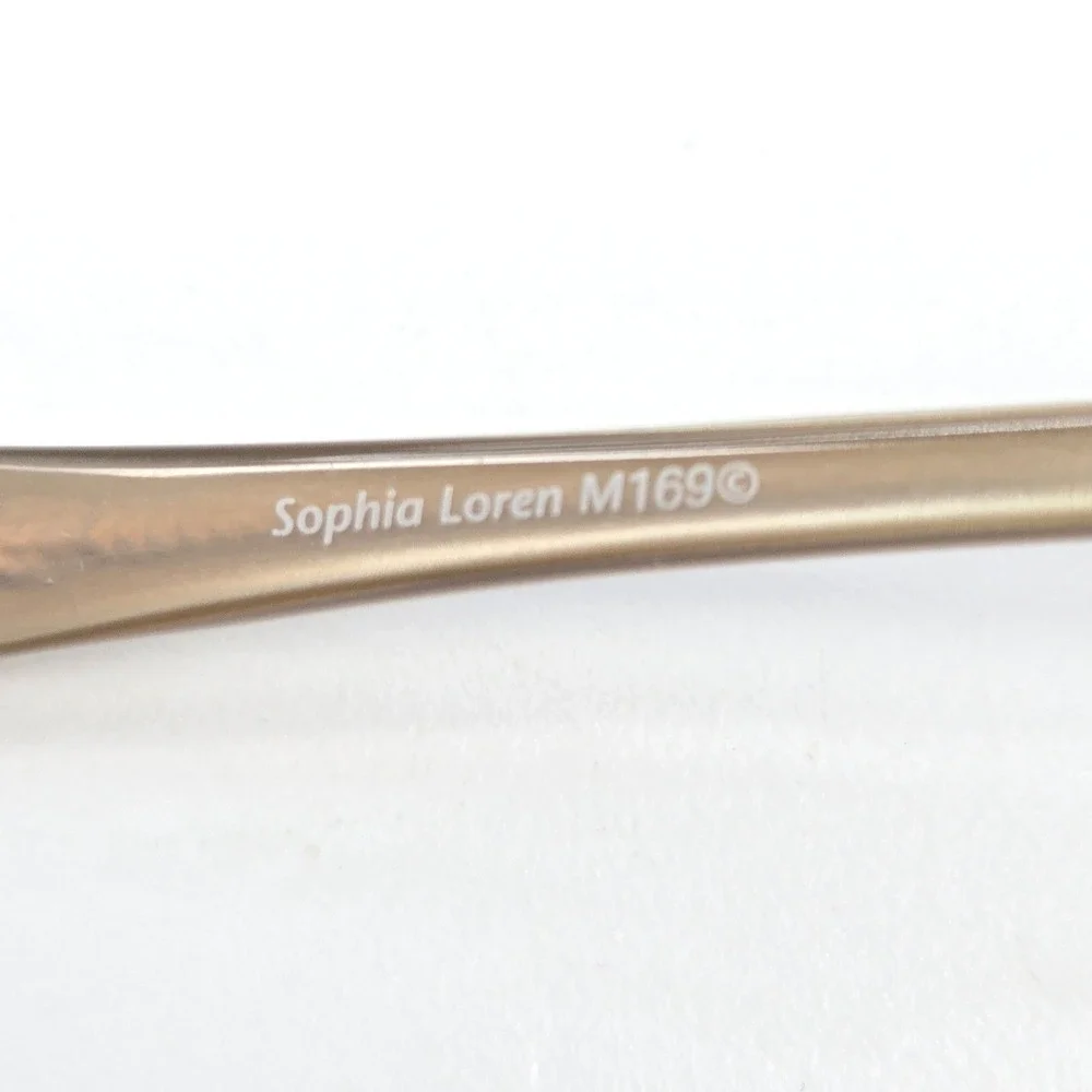 Zyloware Sophia Loren Eyeglasses‎ M169 Gold Tan Oval Metal Frames 50-17-140